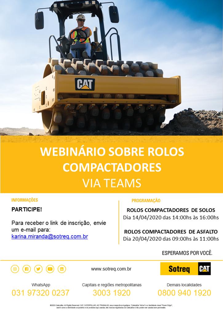 Sotreq realiza webinário sobre rolos compactadores