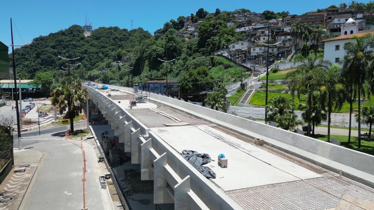 Obras do VLT de Santos devem avançar neste mês