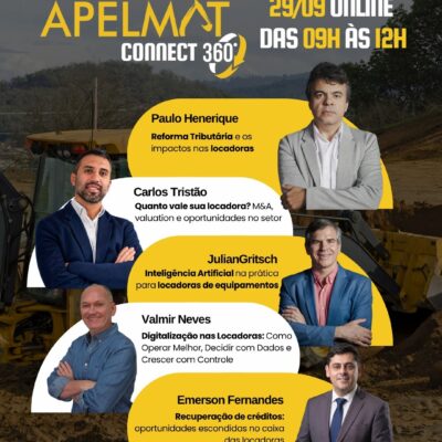 APELMAT Connect 360º reúne especialistas para discutir o futuro das locadoras de equipamentos