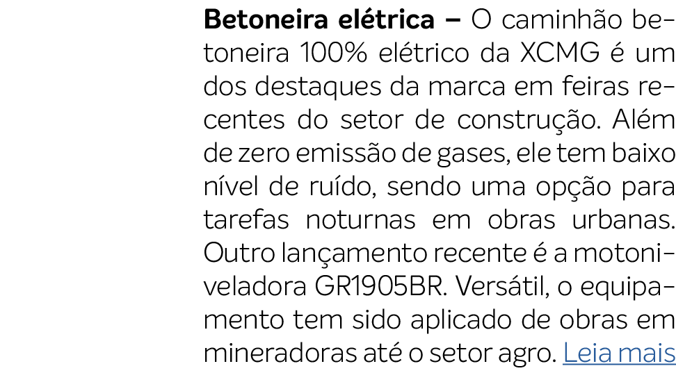 Betoneira el trica – O caminh o betoneira 100% el trico da XCMG  um dos destaques da marca em feiras recentes do set...