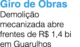 Giro de Obras Demoli o mecanizada abre frentes de R$ 1,4 bi em Guarulhos