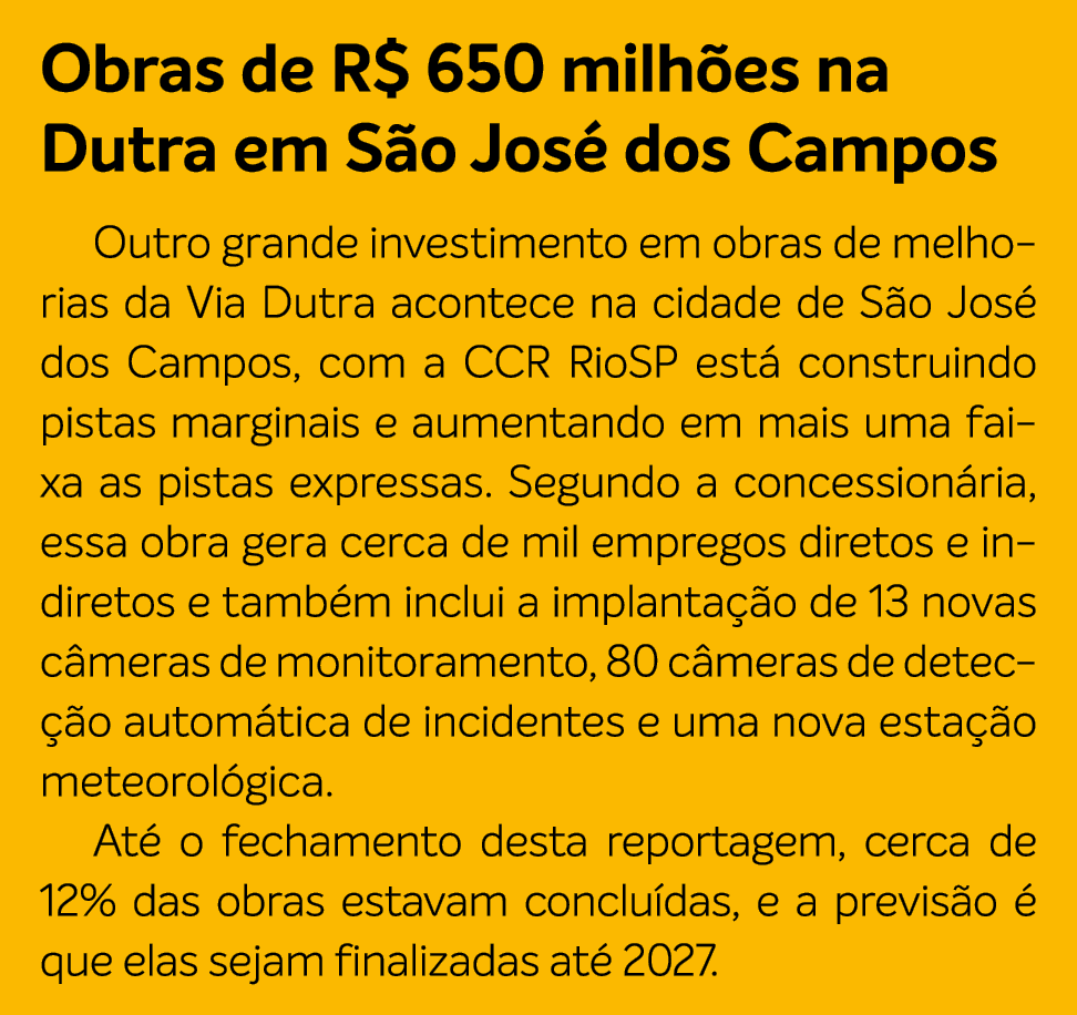 Obras de R$ 650 milh es na Dutra em S o Jos dos Campos Outro grande investimento em obras de melhorias da Via Dutra ...