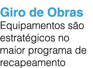 Giro de Obras Equipamentos s o estrat gicos no maior programa de recapeamento