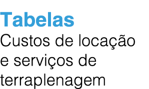 Tabelas Custos de loca o e servi os de terraplenagem