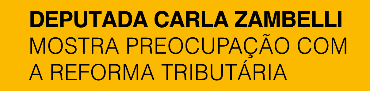 Deputada Carla Zambelli mostra preocupa o com a Reforma Tribut ria