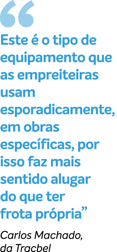 ￼ Este  o tipo de equipamento que as empreiteiras usam esporadicamente, em obras espec ficas, por isso faz mais sent...