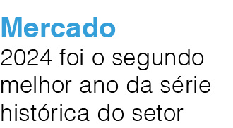 Mercado 2024 foi o segundo melhor ano da s rie hist rica do setor